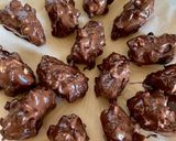 A picture of step 3 of Vegan Stuffed Dates with Peanut Butter and Dark Chocolate with Sea Salt.