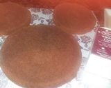 A picture of step 3 of Mickey mouse cake.