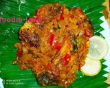A picture of step 4 of Fish polichathu with Banana leaf.