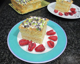 Foto del paso 4 de la receta: Tarta sencilla con leche condensada, pepitas de chocolate y pistachos