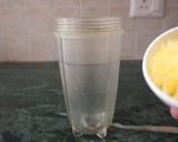 A picture of step 1 of Pineapple mint mocktail.
