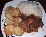 Foto del paso 4 de la receta: Salteado con Bife, Arroz y Papas al Horno