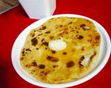 A picture of step 5 of Malabar Parantha.