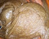 A picture of step 2 of Zebra cake.