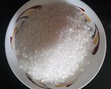 A picture of step 3 of Narali bhat (Coconut rice).