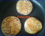 A picture of step 3 of Brinjal chat.