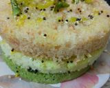 A picture of step 20 of Suji ka khaman dhokla cake.