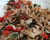Foto langkah ke 4 dari resep Tumis Jantung Pisang.