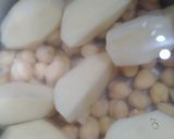 A picture of step 1 of Chickpea dum biryani.