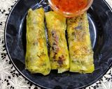 A picture of step 9 of Walnuts Spring and Paneer Rolls.