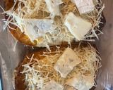 Une image de l'étape 5 de Butternut farcie aux gorgonzola, lardons fumés et oignons.