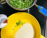 A picture of step 1 of Semolina methi mudiya.