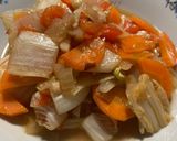 Foto langkah ke 4 dari resep Tumis Sawi Putih dan Wortel.