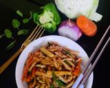 A picture of step 6 of Udon Noodles Veggie Stir-fry.