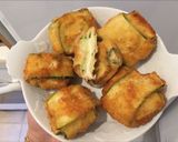 Foto del paso 5 de la receta: Mozzarella envuelto en lonchas de calabacín