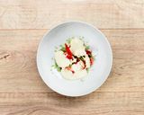 A picture of step 3 of New England style lobster roll.