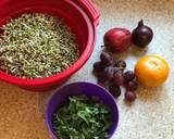 Sprouted moong with fruits recipe step 1 photo
