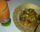 A picture of step 4 of Fried yam n veggies.