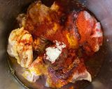 A picture of step 1 of Mutton Jhol.
