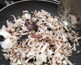 A picture of step 2 of Lal saag Malvani rassa.