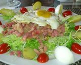 Une image de l'étape 1 de La frisée aux lardons à ma façon.