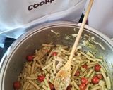 A picture of step 5 of Basil with Tomato cocktail macaroni.