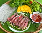 Hình bước làm 5 của món Mực Hấp Cuốn Bánh Tráng