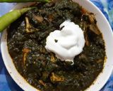 A picture of step 4 of Creamy Mushroom Palak Paneer.