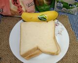 Foto langkah ke 1 dari resep Roti Bakar Pisang Matcha.