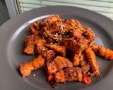 รูปขั้นตอนการทำที่ 15 ของ หมูกรอบผัดน้ำมันพริก