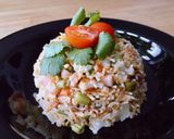 Hình bước làm 6 của món Cơm Chiên Thập Cẩm Masala