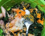 Foto langkah ke 4 dari resep Pepes daun Pepaya Jepang Cumi asin.