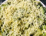 A picture of step 5 of Creamy Pesto pasta baked with broccoli.