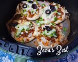 A picture of step 5 of Air Fryer Minced Mutton Baby Pizzas.