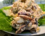 Φωτογραφία βήματος 3 της συνταγής Σαλάτα 🥗 με διάφορα υλικά 🍄🥚🌽🧀🍋🥒🧅 της Έλενας