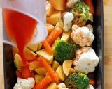 A picture of step 4 of Baked Cauliflower Broccoli.