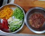 香根彩椒炒牛肉的食譜步驟3照片