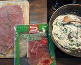 Spenótos krémsajttal és prosciuttoval töltött szűzérmék recept fázis 3 fotója