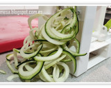 Foto del paso 1 de la receta: Espaguetis de calabacín con atún
