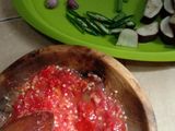 Terong balado plus kacang panjang