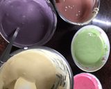 Foto langkah ke 4 dari resep Rainbow cake kukus (takaran sendok).