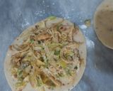A picture of step 2 of Cheesy chicken paratha 😋😋😋.