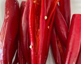 A picture of step 2 of Red chilli pickle.