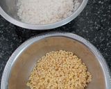 A picture of step 1 of Traditional Ven-Pongal.
