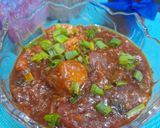 A picture of step 5 of Chicken schezwan.
