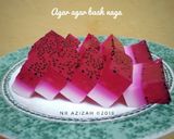 Foto langkah ke 5 dari resep Agar agar Buah Naga lapis Susu.
