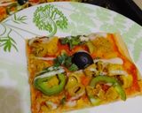 صورة لخطوة 4 من وصفة بيتزا الشاورما بصلصة الطماطم 🍅🍕