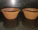 A picture of step 1 of Edible Mug Representing cocoa pudding, caramelized banana Halwa.