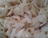 A picture of step 2 of Sweet and sour cabbage with hotdogs.