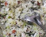 A picture of step 3 of Atukulu with coconut and cucumber in south style.